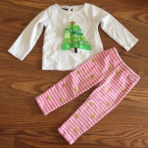 Mud Pie baby girl Christmas outfit